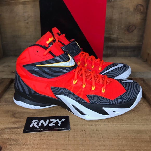 Nike Shoes | Nike Lebron Viii Premium Bright Crimson | Poshmark